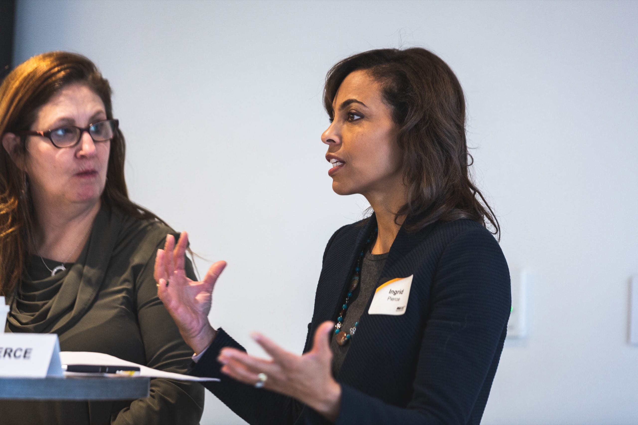 Woman speaking in public