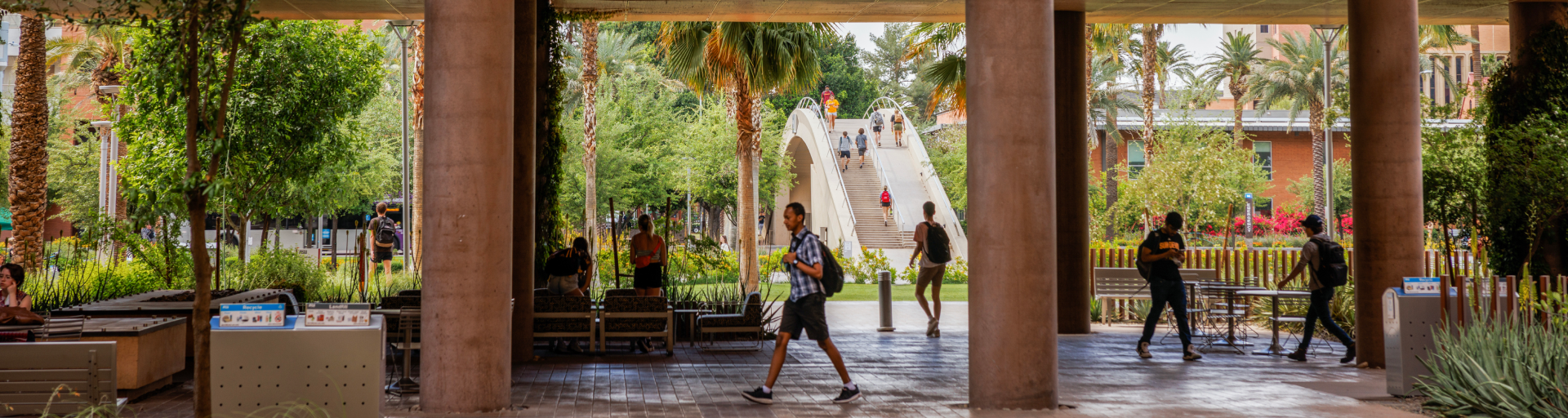 Students walking on ASU campus