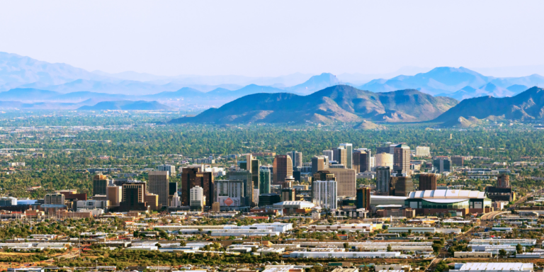 the phoenix valley and mountains in the distance